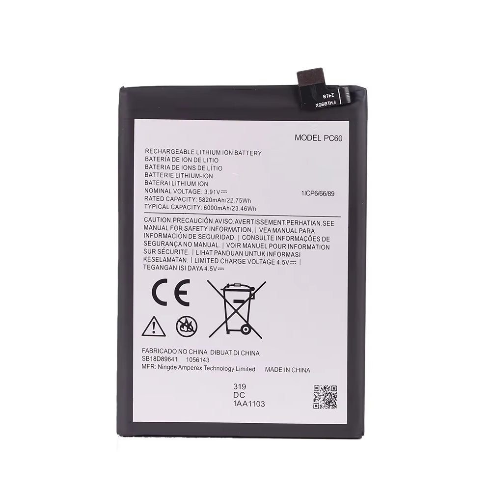 Batterie de remplacement pour Motorola Moto G24 / G54 5G (XT2343) / G54 Power Edition, PC60 Batterie de remplacement pour Motorola Moto G24 / G54 5G (XT2343) / G54 Power Edition, PC60